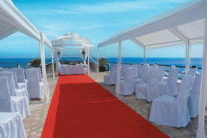 Свадьба на Кипре на террасе или на пирсе отеля Elias Beach 4*, Лимассол