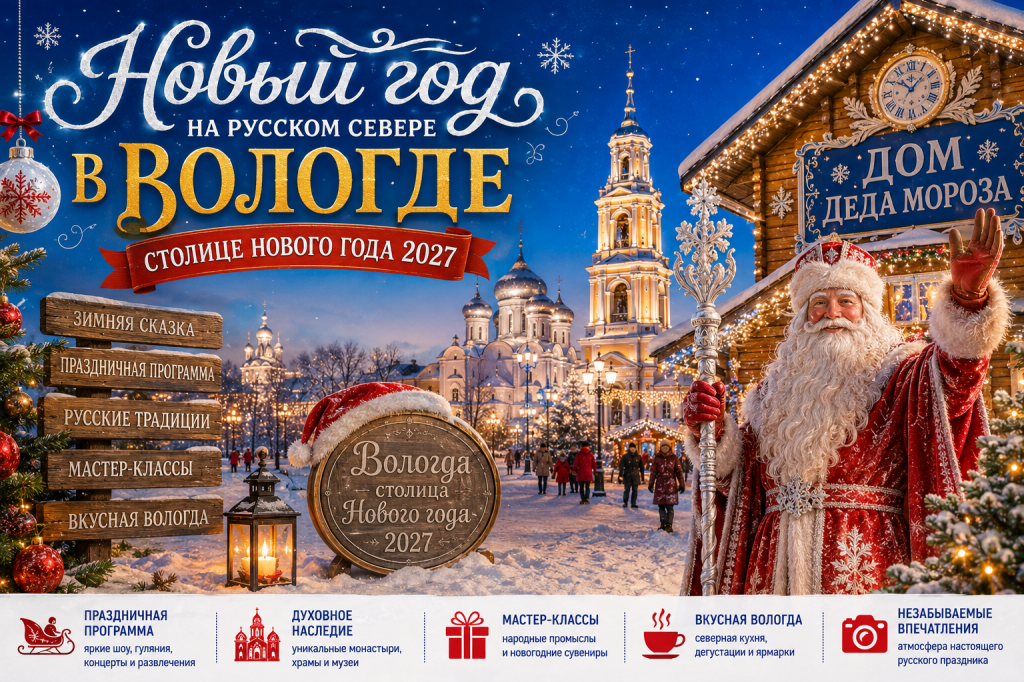 Авторский тур-Новый год на Русском Севере в Вологде