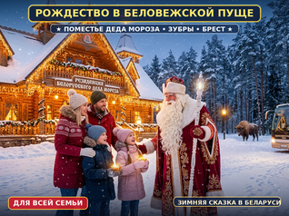 Рождество в Беларуси 2027 из Тулы — Беловежская пуща, Дед Мороз и Брест